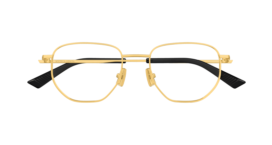 Brillen bottega veneta bv1301o 004 dorado round unisex maat 52mm - Detailaanzicht