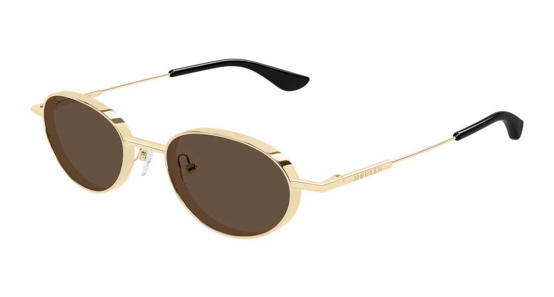 Occhiali da sole alexander mcqueen am0523s 002 dorado round/oval/panthos unisex taglia 50mm - Vista principale