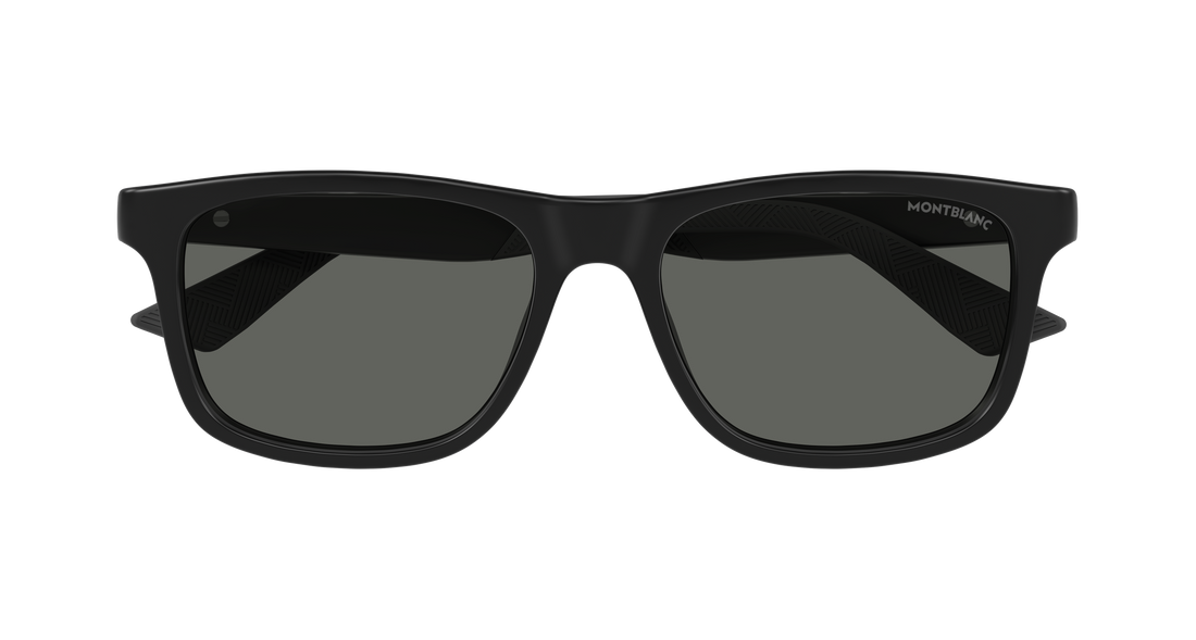 Zonnebrillen montblanc mb0432s 002 negro rectangular / squared masculino maat 55mm - Detailaanzicht