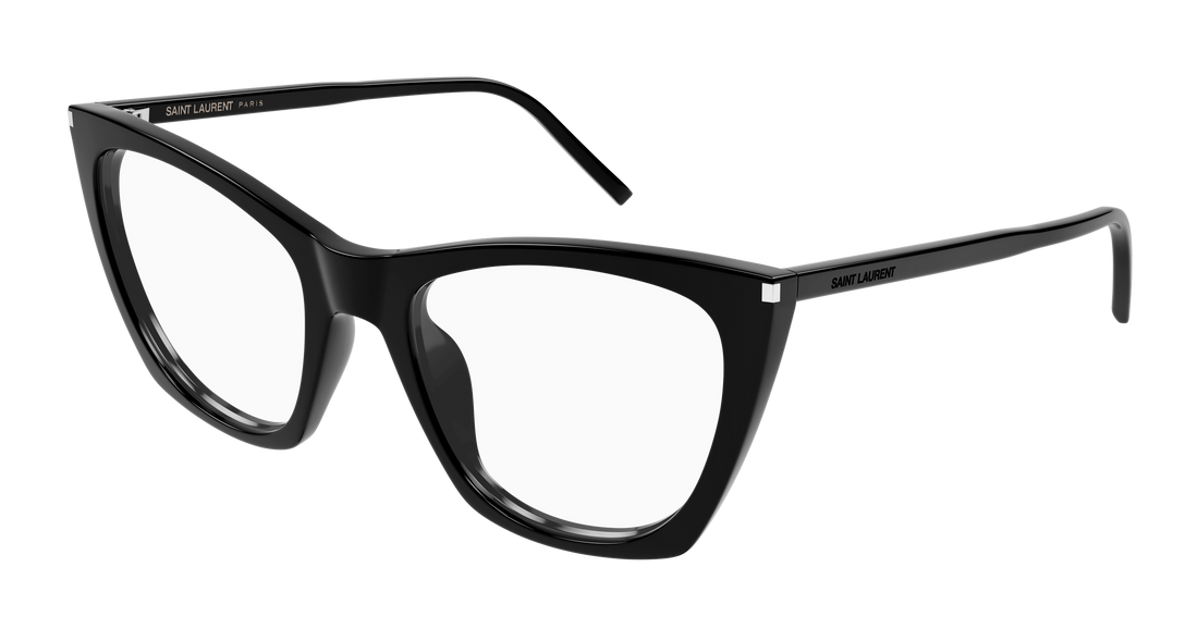 Óculos graduados saint laurent sl 214 kate thin opt 001 negro cat eye femenino tamanho 55mm - Vista principal