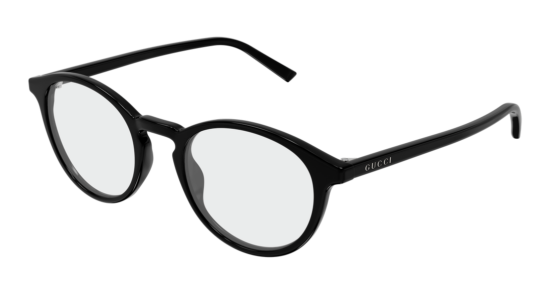 Óculos graduados gucci gg1998o 001 negro round/oval/panthos masculino tamanho 49mm - Vista principal