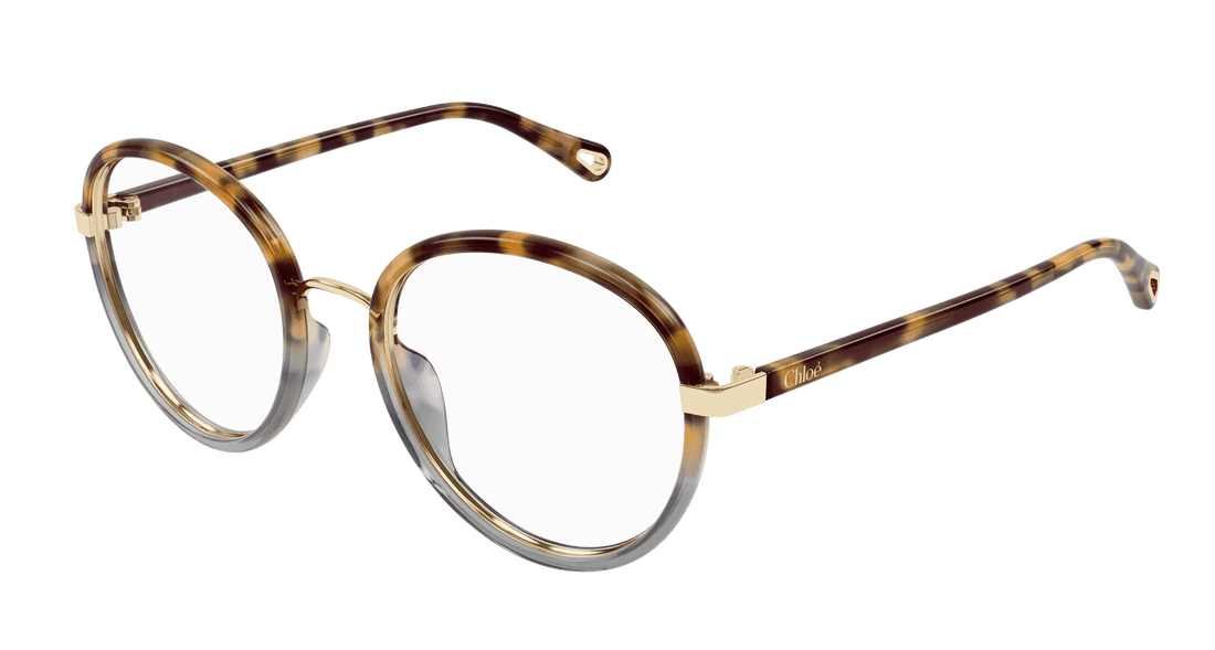 Óculos graduados chloé ch0308o 003 havana round femenino tamanho 53mm - Vista principal