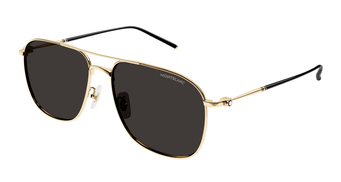 Sunglasses montblanc mb0417sa 001 dorado pilot masculino size 60mm - Main view