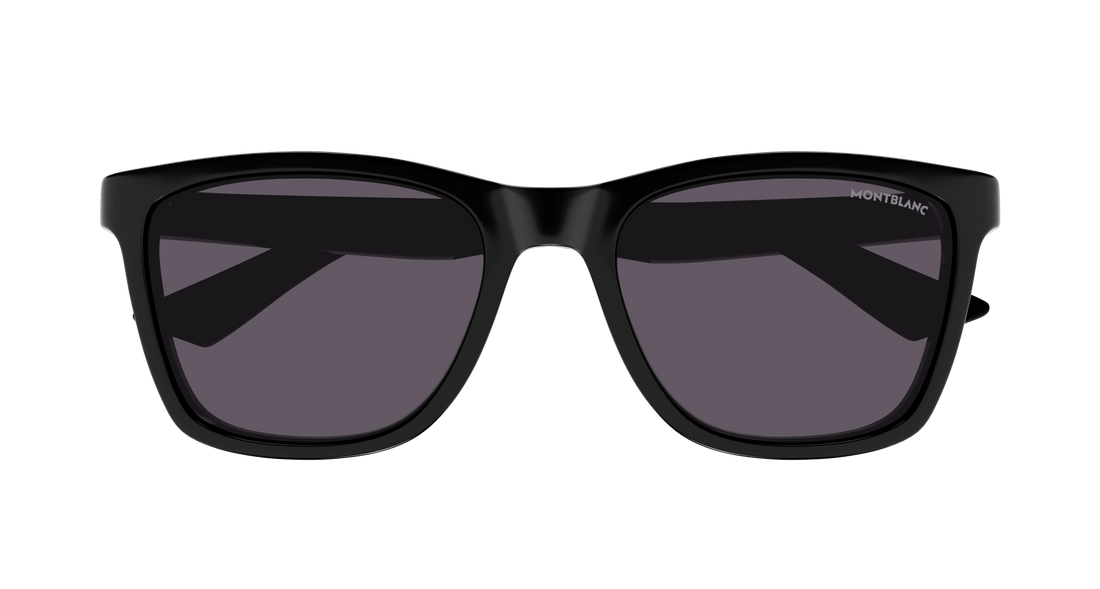Zonnebrillen montblanc mb0399s 005 negro square masculino maat 55mm - Detailaanzicht