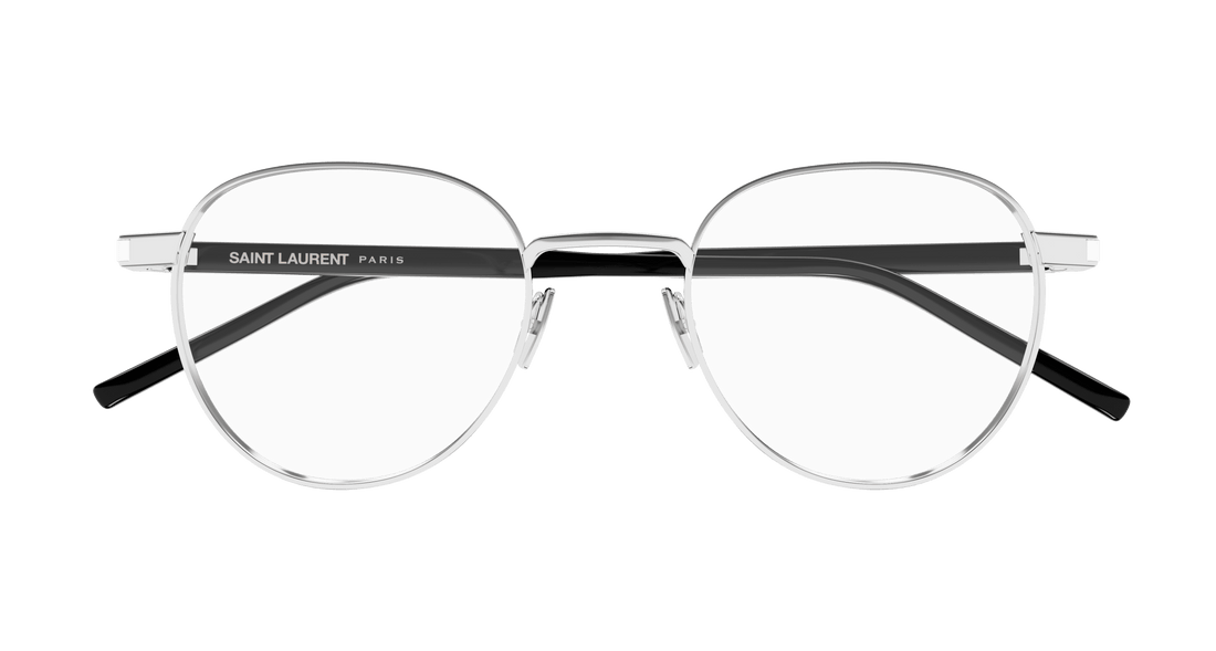 Dioptrijske naočale saint laurent sl 781 001 plateado round unisex veličina 49mm - Detaljni prikaz