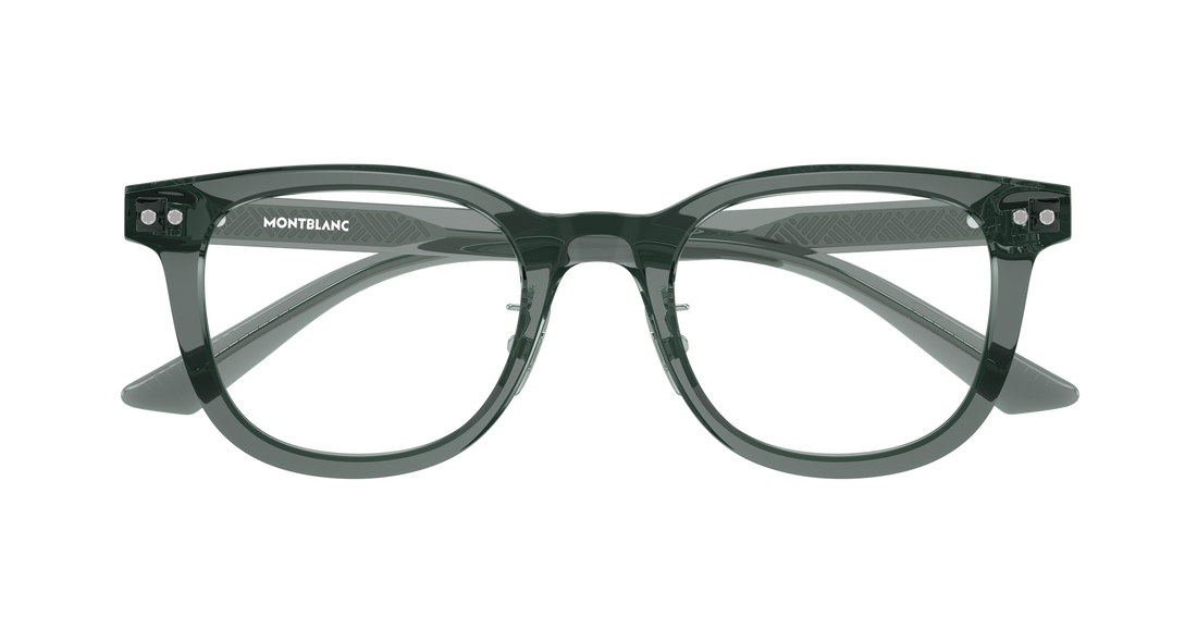 Occhiali da vista montblanc mb0450oj 008 gris round/oval/panthos masculino taglia 53mm - Vista dettagliata