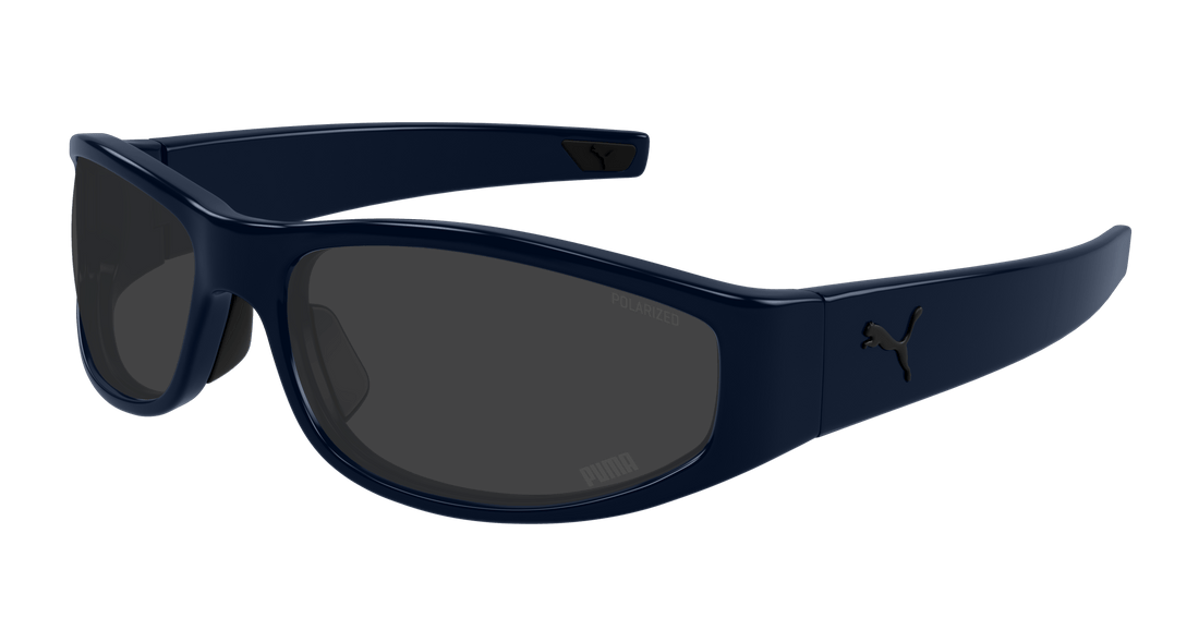 Sunglasses puma pu0483s 005 azul round masculino size 65mm - Main view