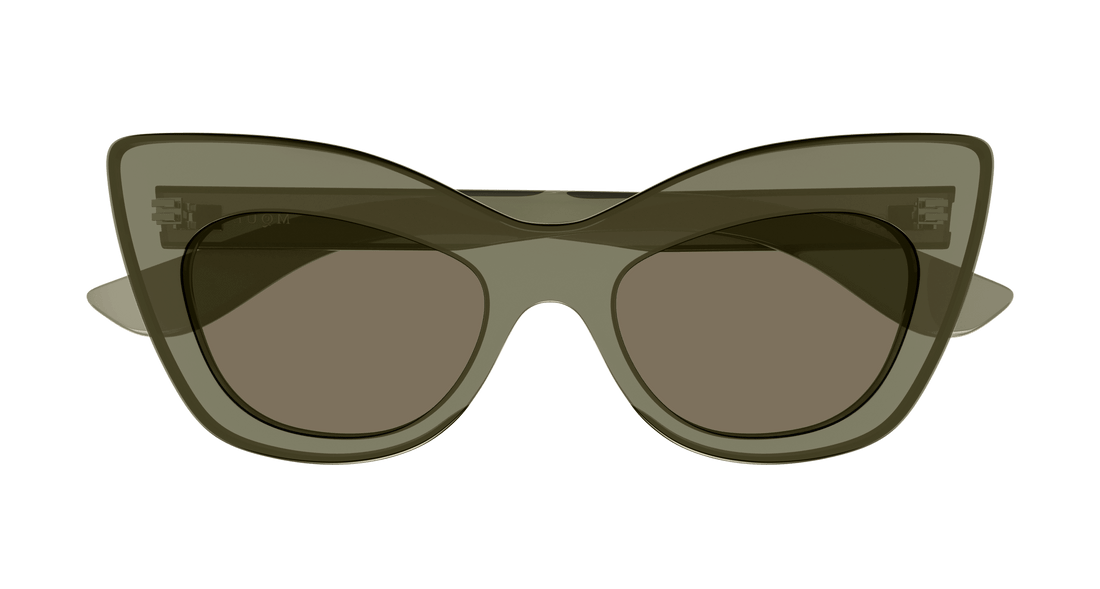 Occhiali da sole alexander mcqueen am0516s 001 verde cat eye femenino taglia 52mm - Vista dettagliata