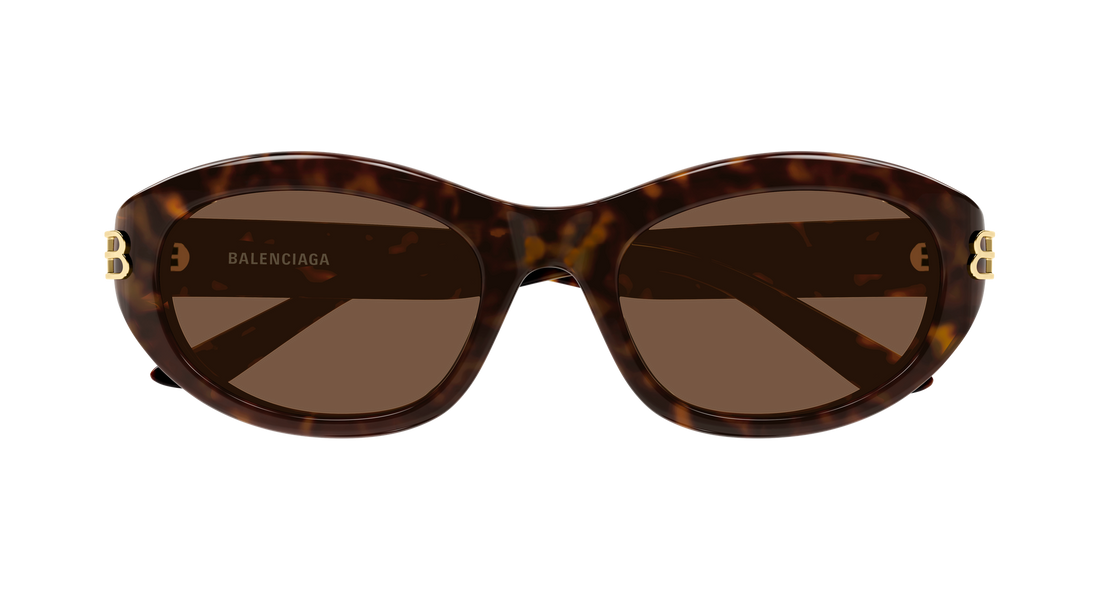 Lunettes de soleil balenciaga bb0434sk 002 havana round/oval/panthos femenino taille 55mm - Vue détaillée