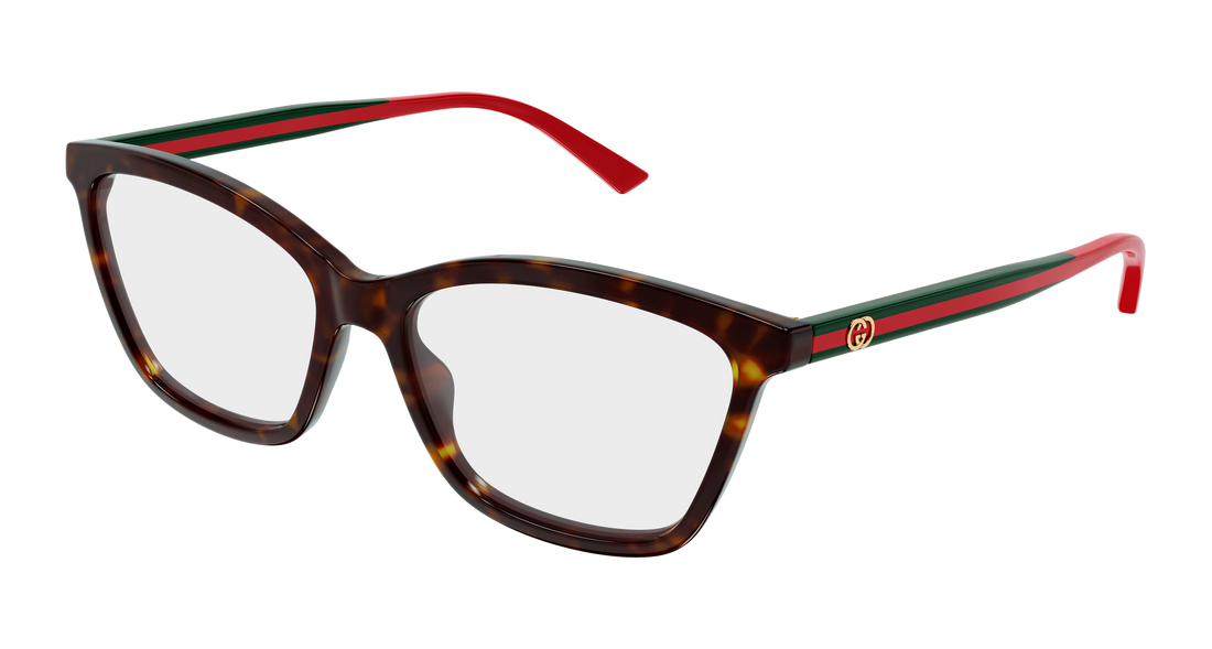 Brillen gucci gg1989o 002 havana cat eye femenino größe 56mm - Hauptansicht