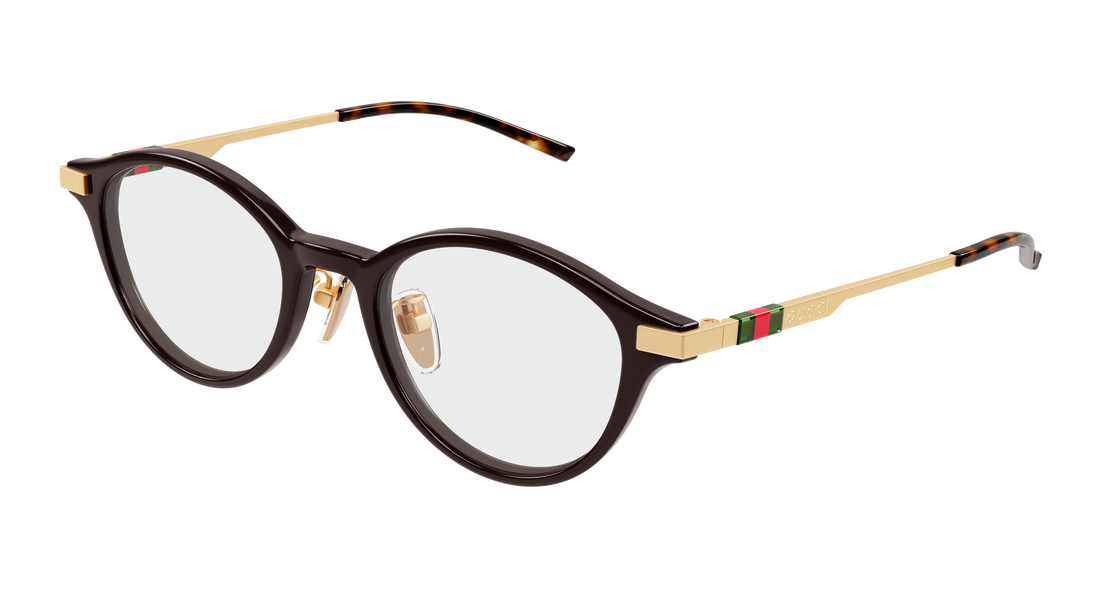 Occhiali da vista gucci gg2000oj 002 marron round/oval/panthos femenino taglia 48mm - Vista principale