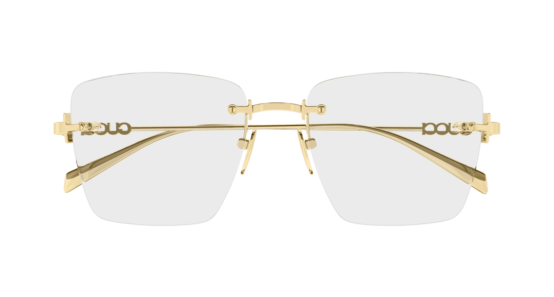 Óculos graduados gucci gg1938o 001 dorado rectangular / squared femenino tamanho 54mm - Vista de detalhe