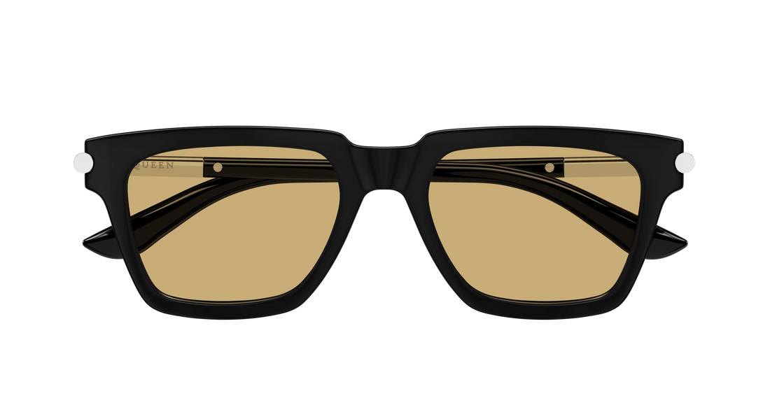 Occhiali da sole alexander mcqueen am0519s 003 negro rectangular / squared masculino taglia 52mm - Vista dettagliata