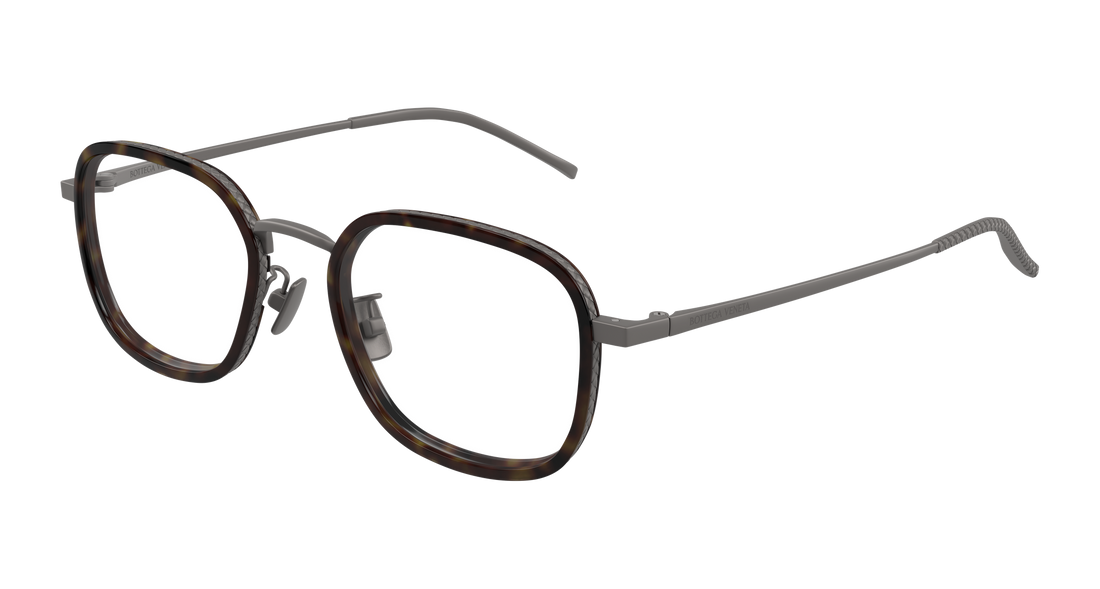 Occhiali da vista bottega veneta bv1427oa 002 plateado rectangular / squared unisex taglia 52mm - Vista principale