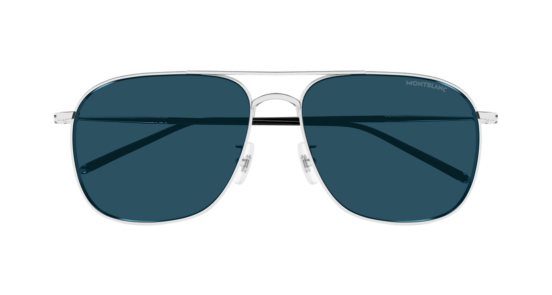 Sunglasses montblanc mb0417sa 004 plateado pilot masculino size 60mm - Detailed view
