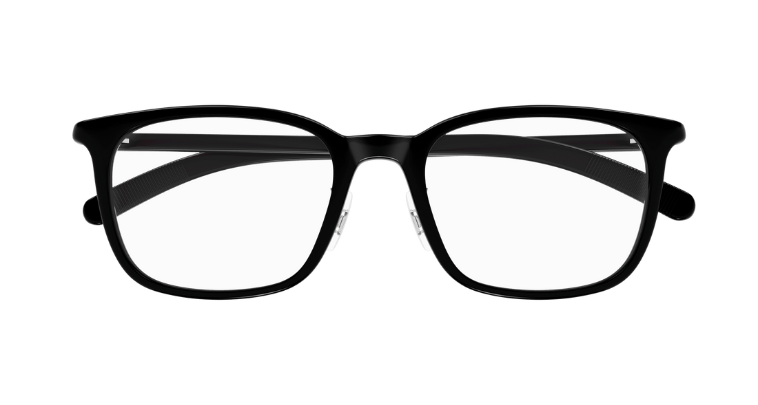 Óculos graduados montblanc mb0418oj 001 negro square masculino tamanho 53mm - Vista de detalhe