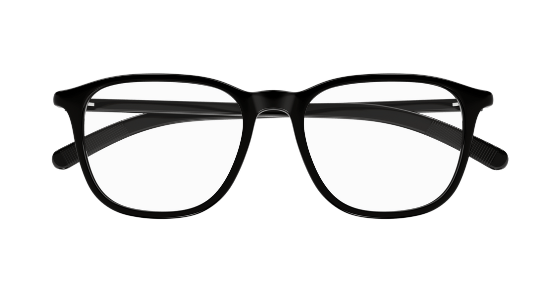 Óculos graduados montblanc mb0386o 001 negro square masculino tamanho 52mm - Vista de detalhe