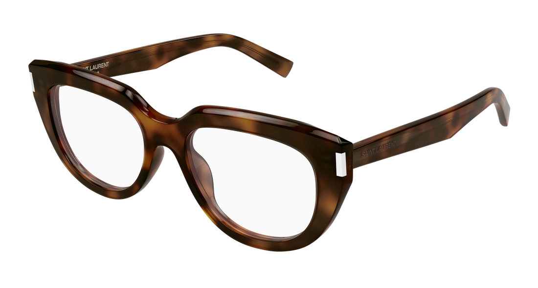 Brillen saint laurent sl 828 003 havana cat eye femenino größe 54mm - Hauptansicht