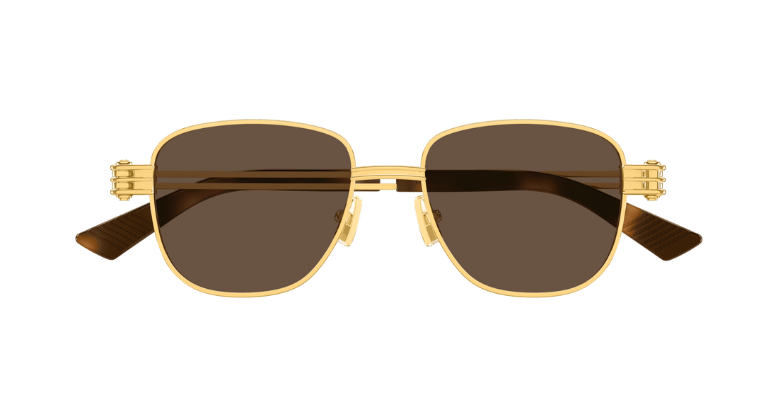 Óculos de sol bottega veneta bv1380s 003 dorado square unisex tamanho 51mm - Vista de detalhe