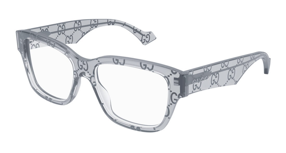 Prescription glasses gucci gg1428o 011 gris square masculino size 55mm - Main view