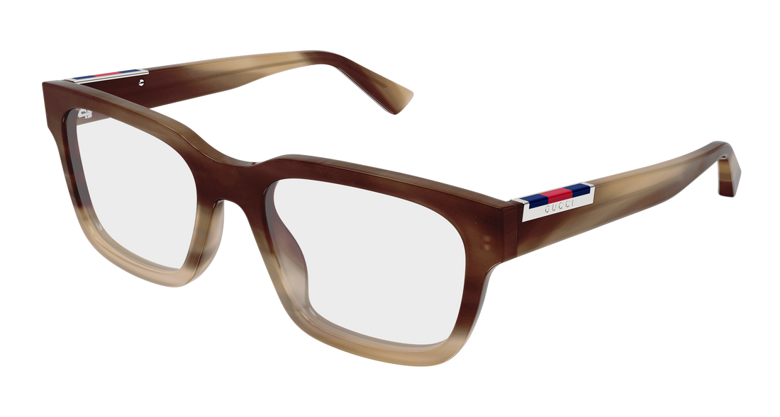 Brillen gucci gg1961o 004 havana rectangular / squared masculino größe 55mm - Hauptansicht