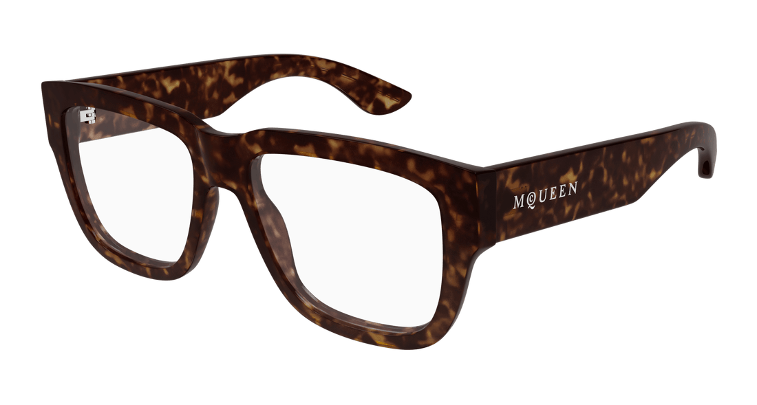 Brillen alexander mcqueen am0510o 002 havana square unisex größe 55mm - Hauptansicht