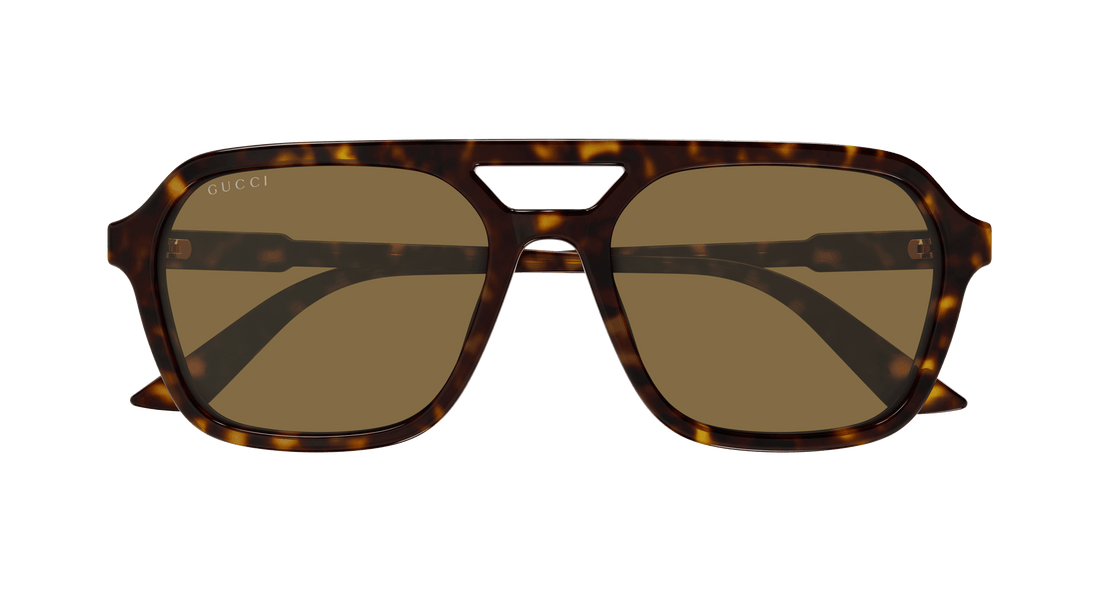 Óculos de sol gucci gg1823sa 002 havana pilot masculino tamanho 57mm - Vista de detalhe
