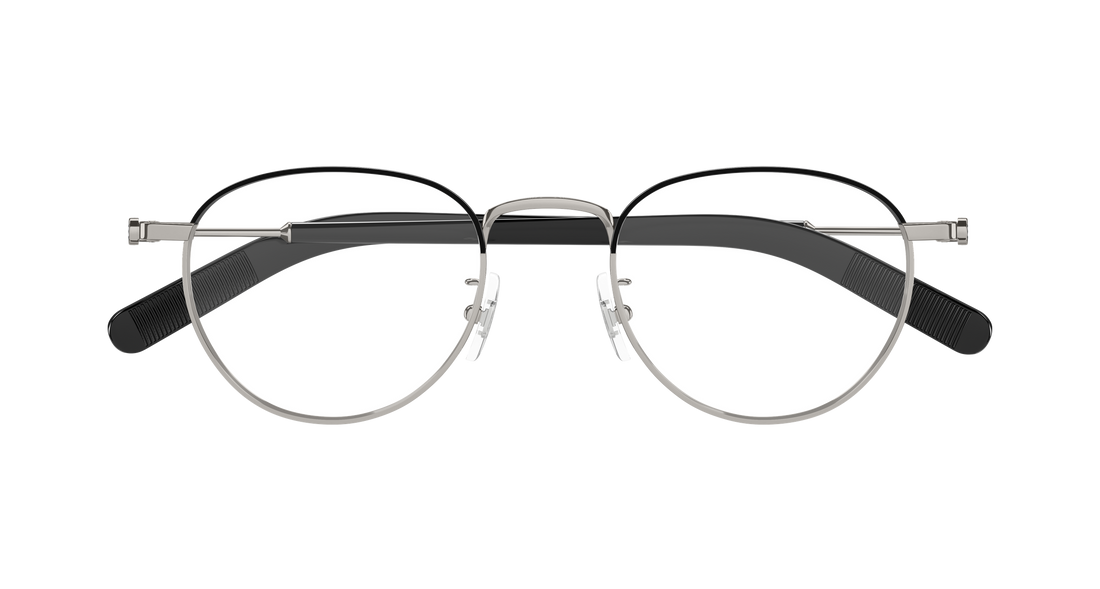 Gafas graduadas montblanc mb0423o 004 plateado round/oval/panthos masculino talla 49mm - Vista de detalle