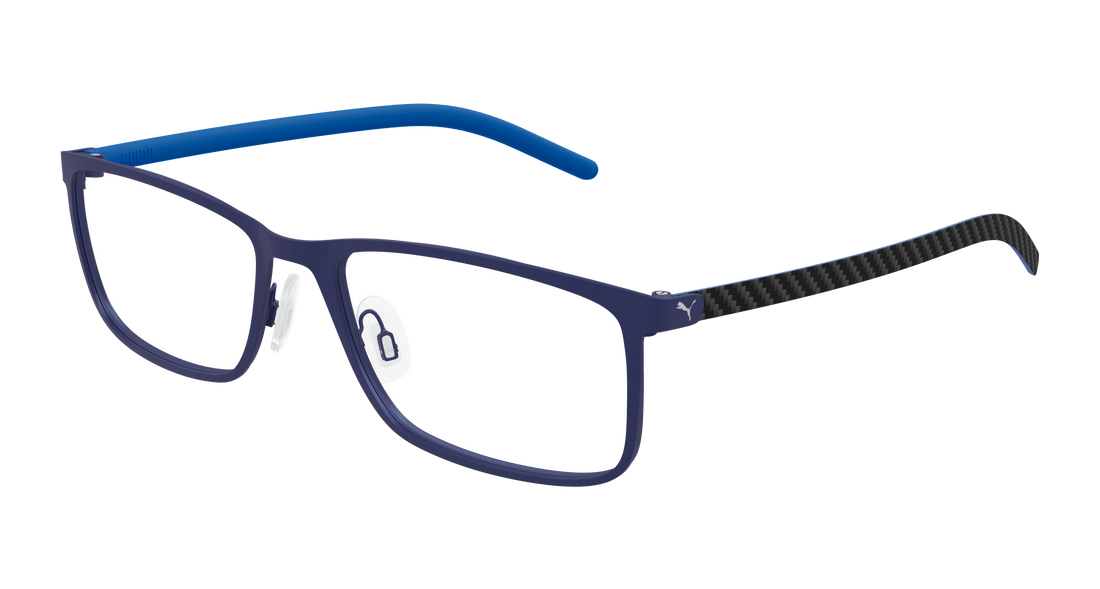 Occhiali da vista puma pu0490o 004 azul square masculino taglia 58mm - Vista principale
