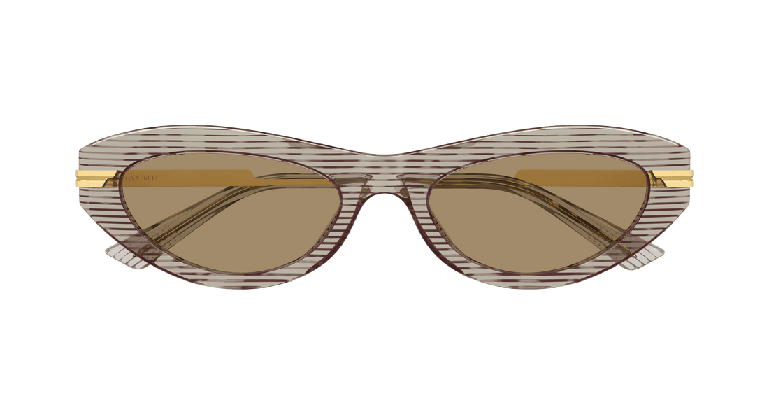 Óculos de sol bottega veneta bv1368s 003 havana round femenino tamanho 53mm - Vista de detalhe