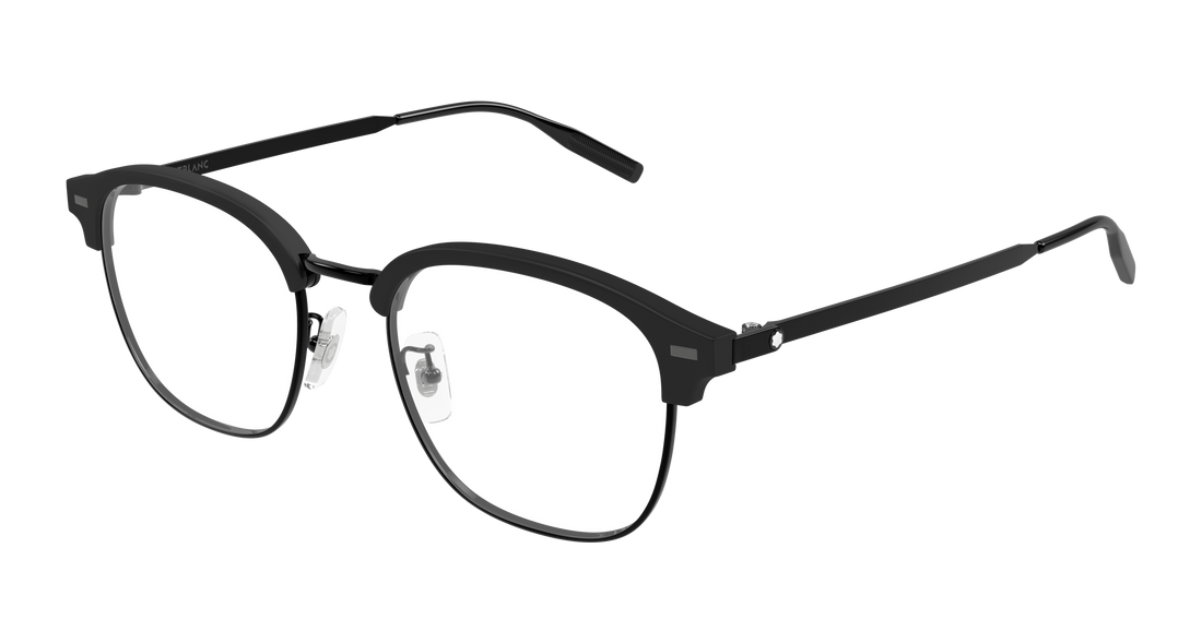 Óculos graduados montblanc mb0446oa 002 negro round/oval/panthos masculino tamanho 54mm - Vista principal