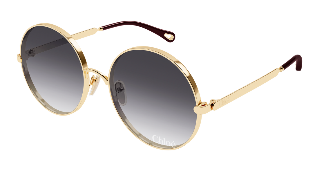 Sunglasses chloé ch0321s 005 dorado round/oval/panthos femenino size 59mm - Main view