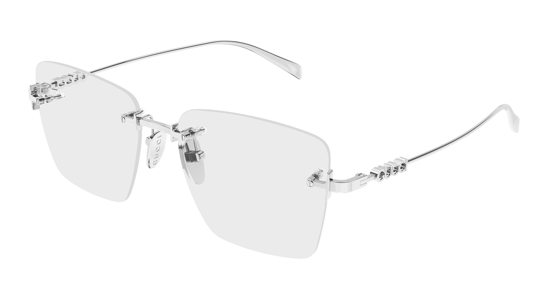 Occhiali da vista gucci gg1938o 002 plateado rectangular / squared femenino taglia 54mm - Vista principale