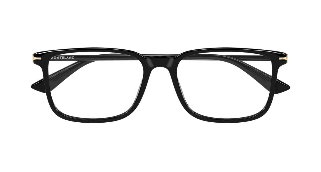 Gafas graduadas montblanc mb0437o 006 negro rectangular / squared masculino talla 56mm - Vista de detalle