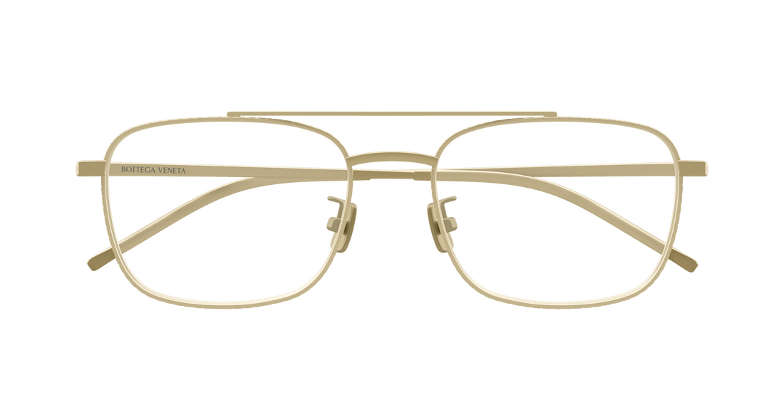 Óculos graduados bottega veneta bv1425oa 004 bronce rectangular / squared unisex tamanho 57mm - Vista de detalhe