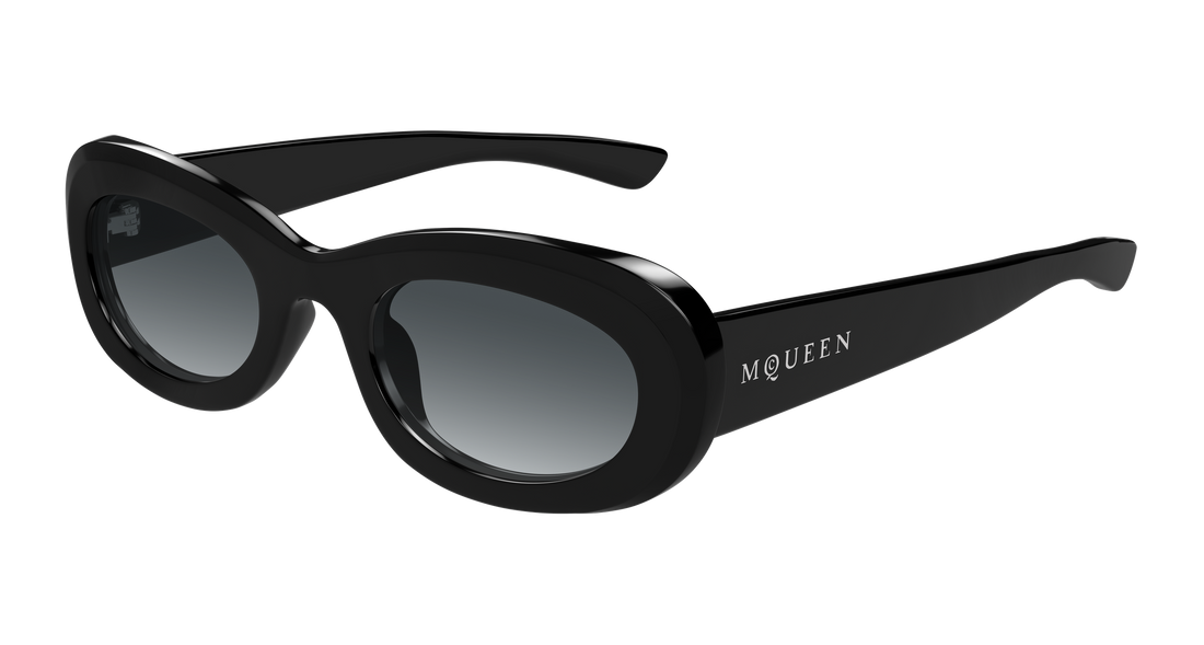 Sonnenbrillen alexander mcqueen am0527sa 001 negro round/oval/panthos femenino größe 53mm - Hauptansicht