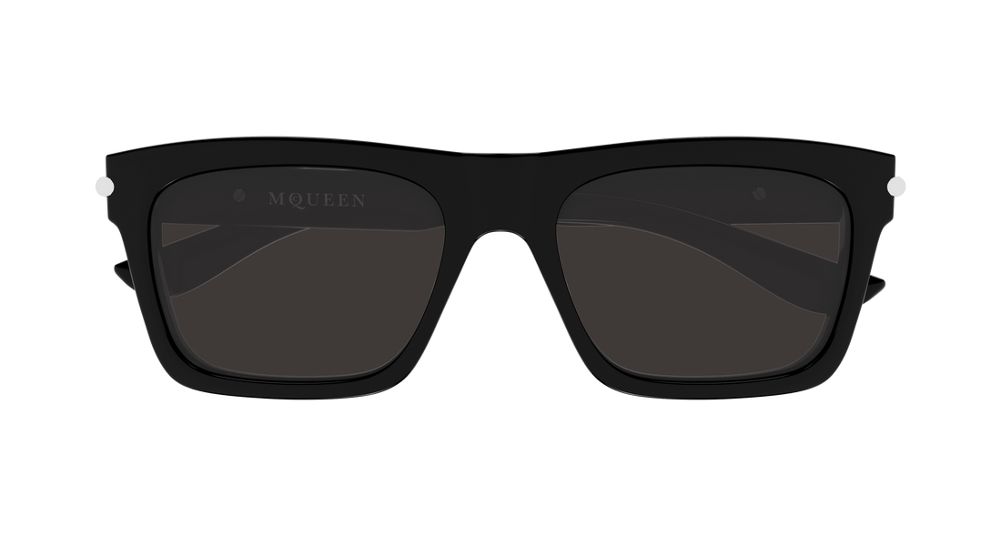 Óculos de sol alexander mcqueen am0495s 001 negro square masculino tamanho 55mm - Vista de detalhe