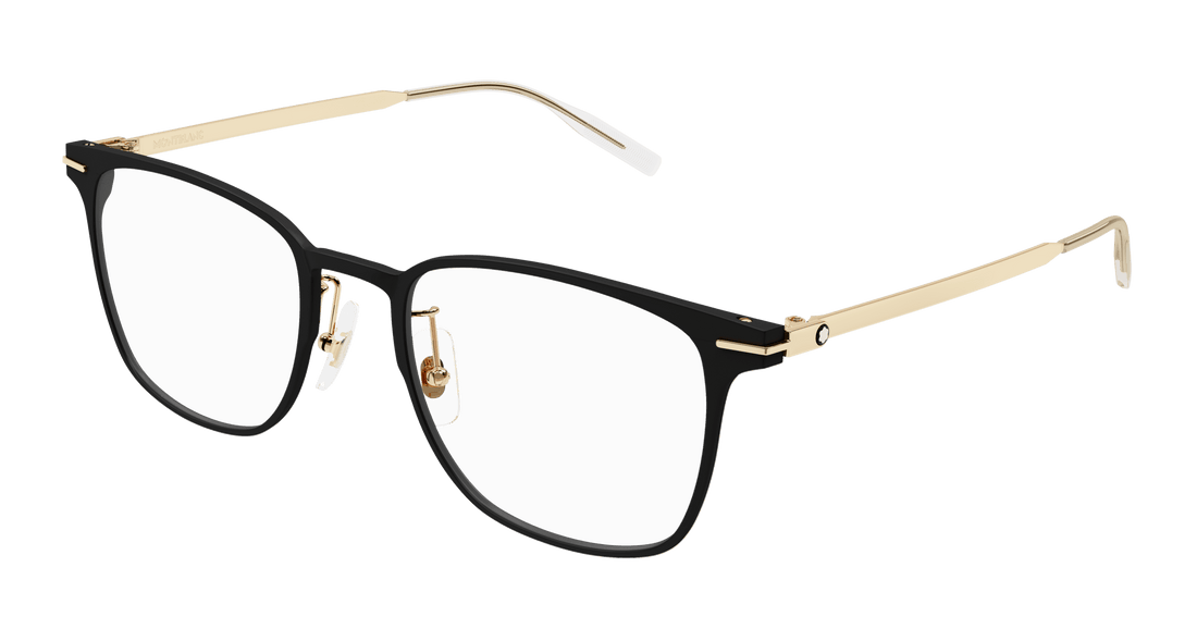 Óculos graduados montblanc mb0397on 001 negro square masculino tamanho 52mm - Vista principal