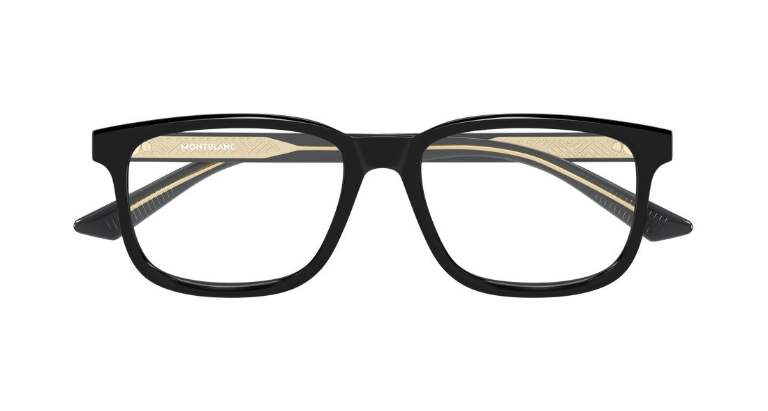 Brillen montblanc mb0452o 001 negro rectangular / squared masculino größe 55mm - Detailansicht