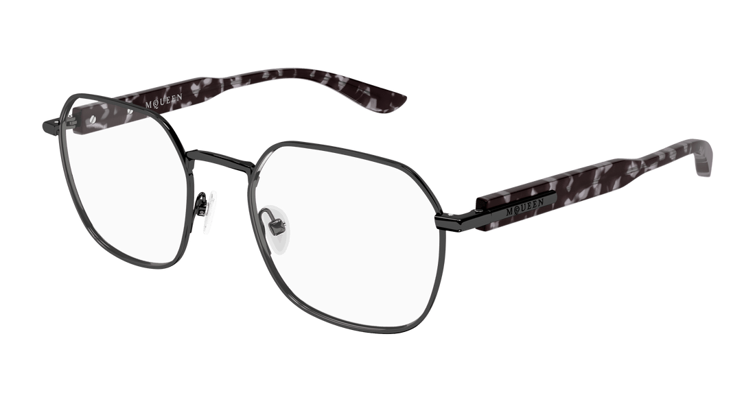 Óculos graduados alexander mcqueen am0499o 002 rutenio geometric masculino tamanho 52mm - Vista principal