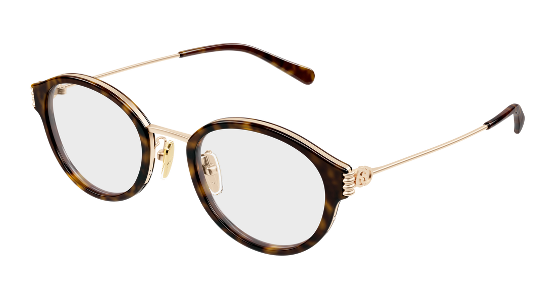 Occhiali da vista gucci gg1999oj 002 havana round/oval/panthos femenino taglia 49mm - Vista principale