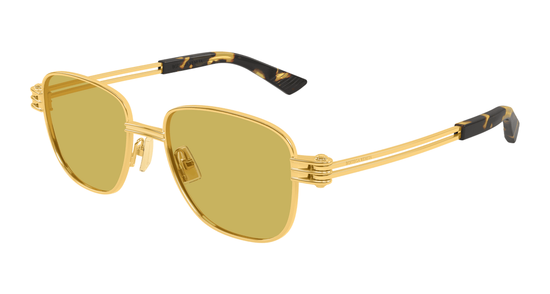 Óculos de sol bottega veneta bv1380s 002 dorado square unisex tamanho 51mm - Vista principal
