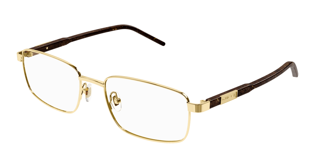 Occhiali da vista gucci gg1801o 007 dorado square masculino taglia 56mm - Vista principale