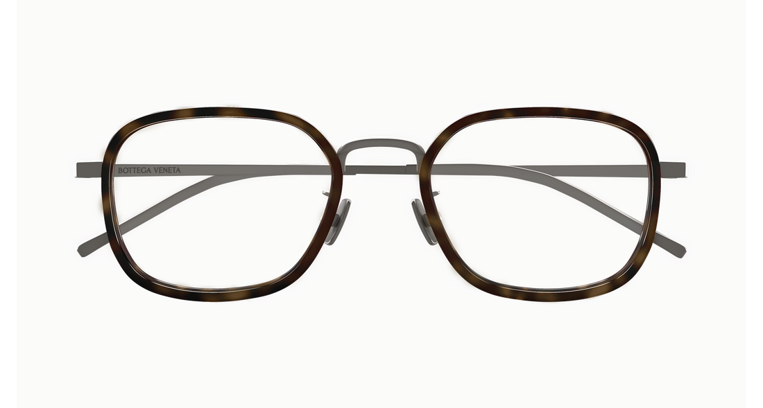 Occhiali da vista bottega veneta bv1427oa 002 plateado rectangular / squared unisex taglia 52mm - Vista dettagliata