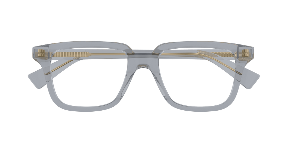 Óculos graduados bottega veneta bv1365o 007 azul square unisex tamanho 53mm - Vista de detalhe