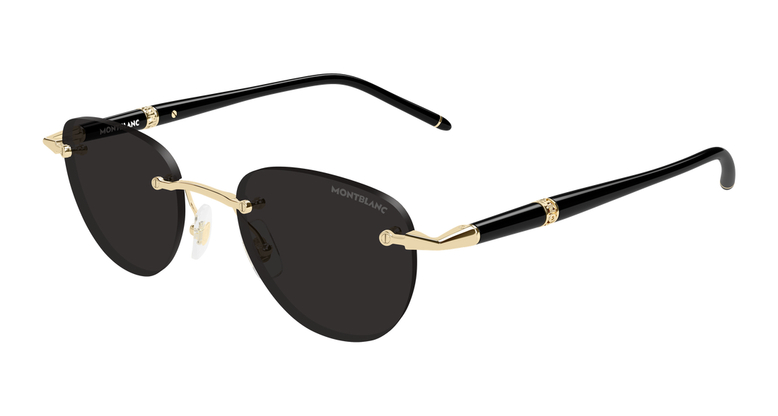 Óculos de sol montblanc mb0412s 005 dorado round/oval/panthos masculino tamanho 48mm - Vista principal