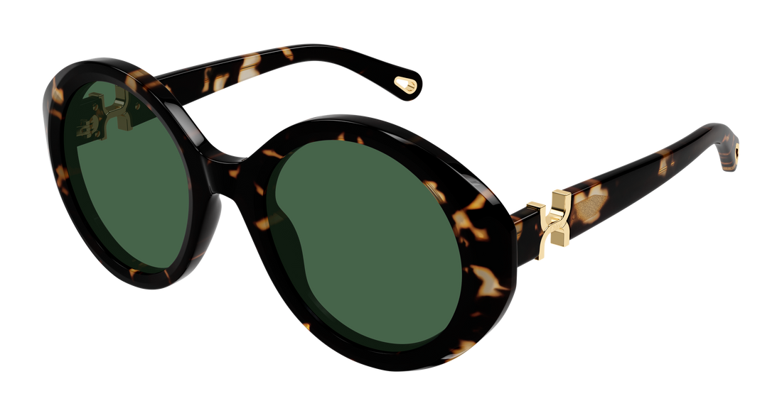 Sunglasses chloé ch0332s 002 havana round/oval/panthos femenino size 53mm - Main view