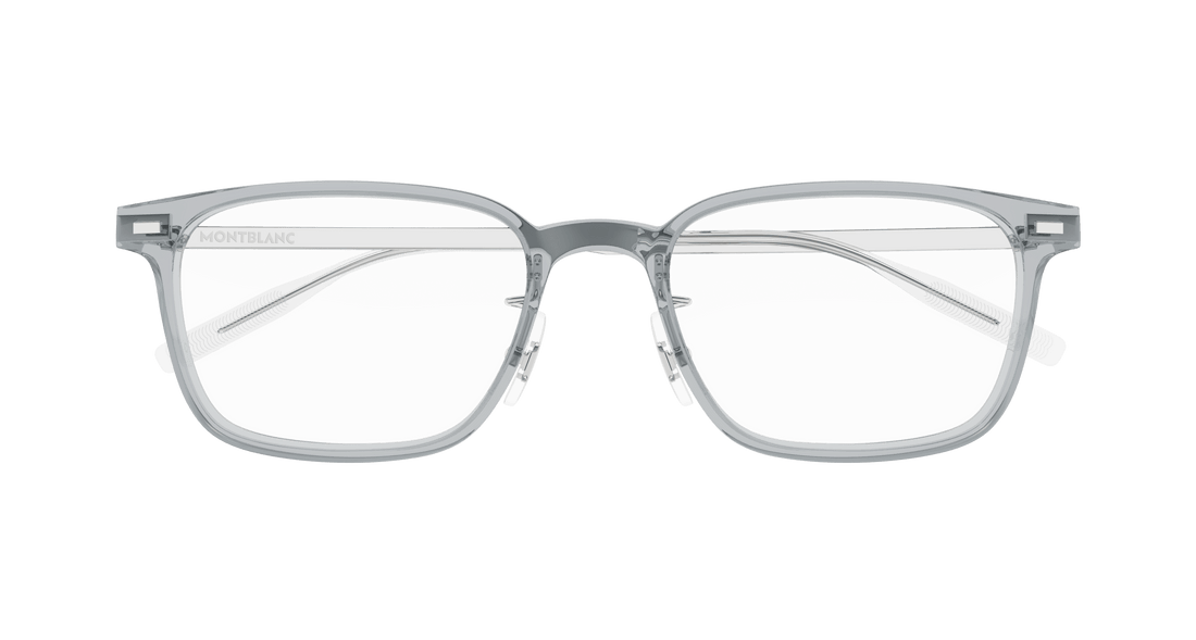 Óculos graduados montblanc mb0394on 008 gris square masculino tamanho 56mm - Vista de detalhe