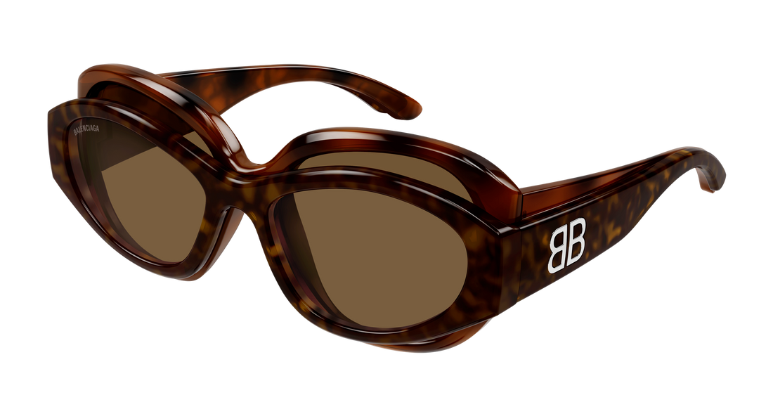 Sunglasses balenciaga bb0456s 003 havana cat eye unisex size 59mm - Main view