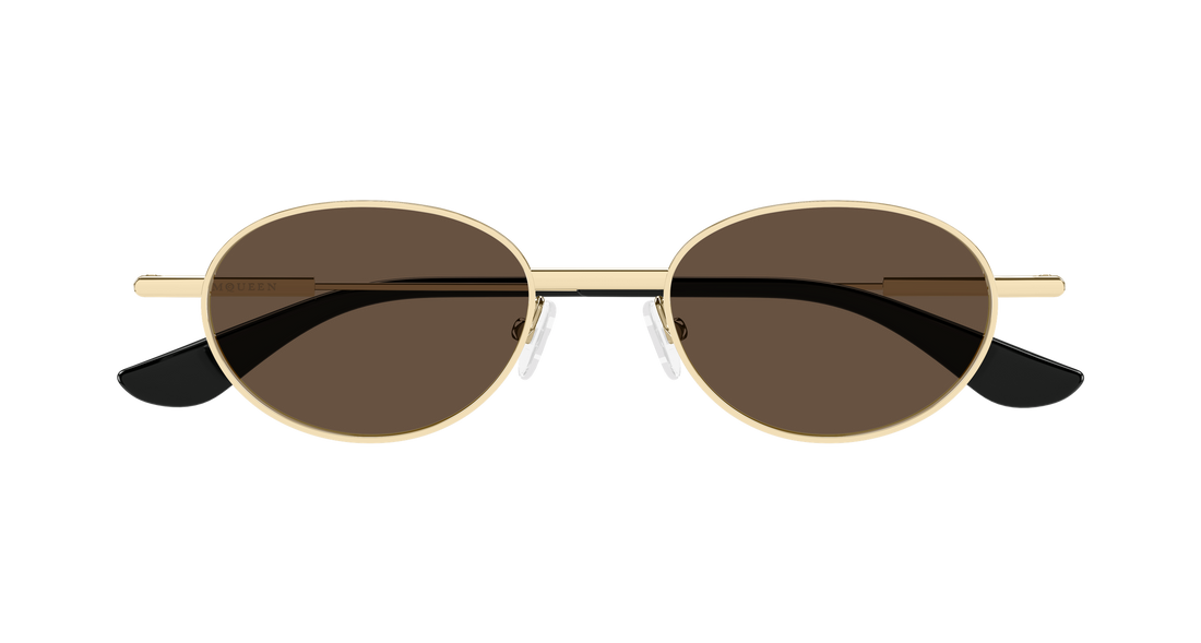 Occhiali da sole alexander mcqueen am0523s 002 dorado round/oval/panthos unisex taglia 50mm - Vista dettagliata